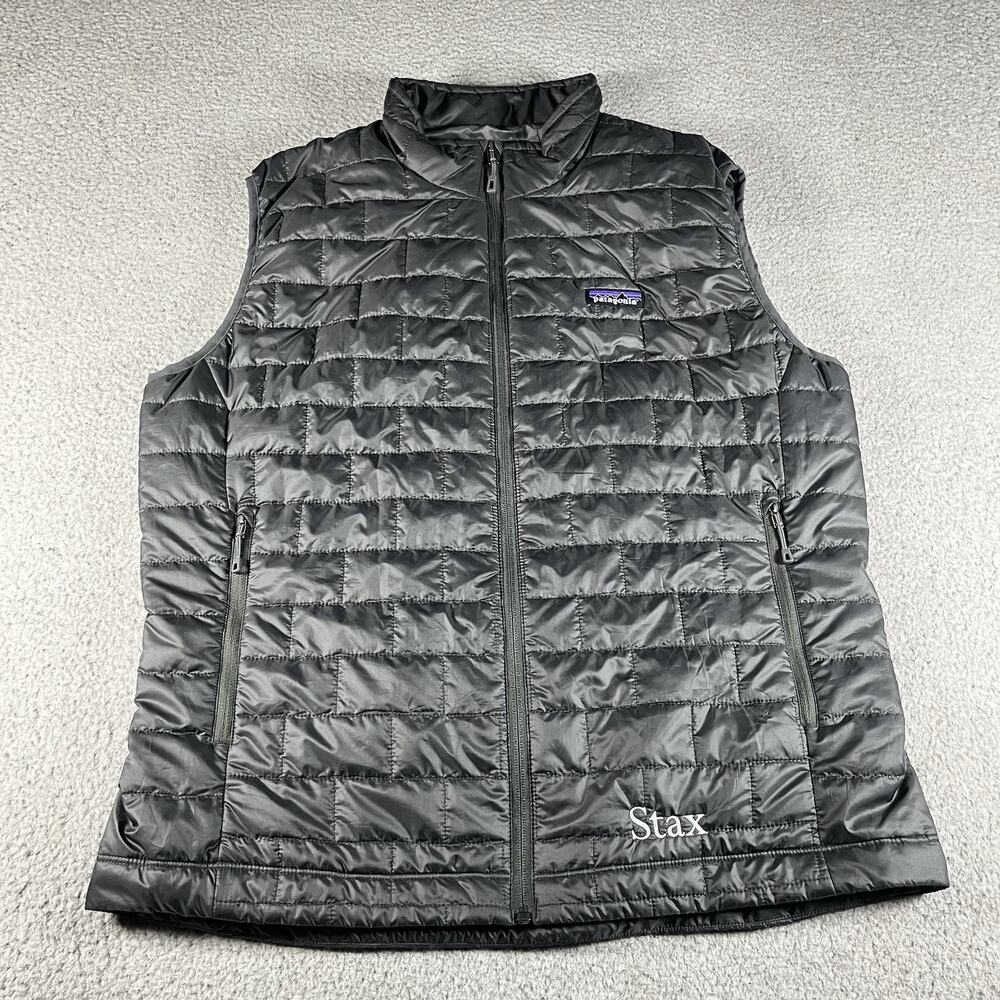 Patagonia Nano Puff Vest Mens L Gray Puffer Primaloft Insulated Packable Zip
